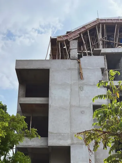 A glimpse of a residential project during the construction phase. We believe in transparency and hands-on involvement, ensuring that the architectural vision is executed with precision from the foundation to the final structure.
