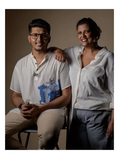 A proud mother moment. My son looks so handsome in the custom kurta I designed for him. I create menswear for all ages, from boys to men.
