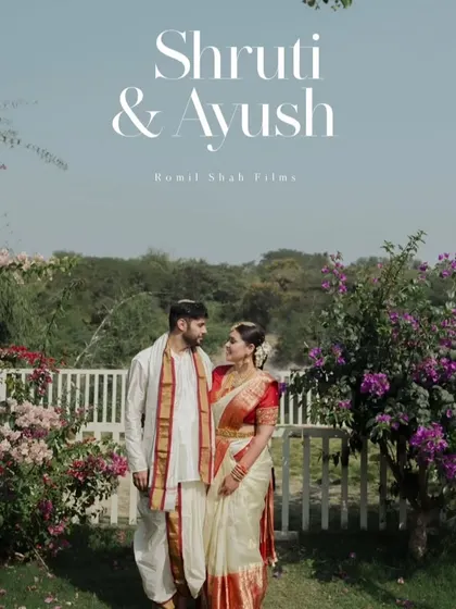 This is a spot draping I did for bride Shruti at her destination wedding in Indore. The traditional white and red silk saree was draped for her muhurtham ceremony, creating a classic and serene bridal look.