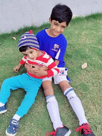 A throwback to when Arav was younger, with his little brother. A beautiful journey of growth within our academy.