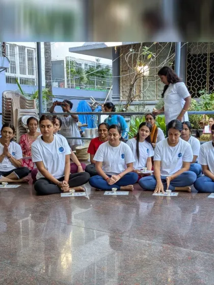 Our TTC graduates sit together during the graduation ceremony. The shared experience of the course forges strong bonds, creating a community of peers that supports each other long after the training is complete.