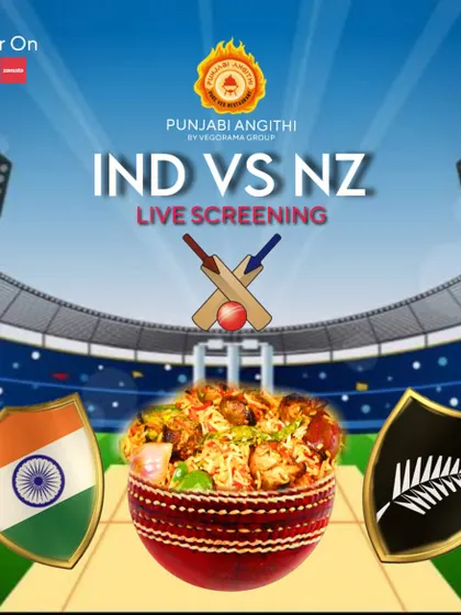 Whether it's a T20 World Cup final or a crucial league match, I've got you covered. This poster for the India vs New Zealand game shows my commitment to bringing you all the important cricket action.