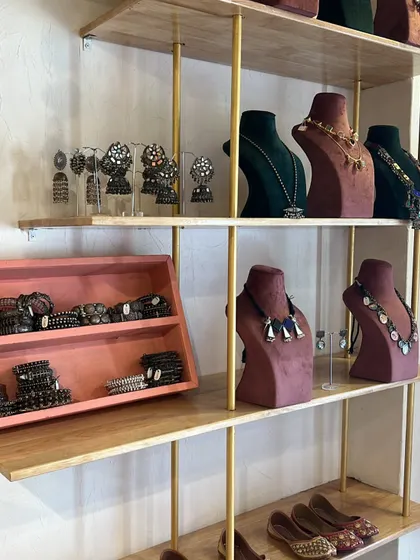 A stunning display of handcrafted jewelry in a Jaipur store. I always look for unique trinkets and accessories that can elevate any outfit.