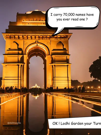India Gate carries 70,000 names of soldiers. Our walks encourage you to look closer and connect with the human stories behind the stone and marble.