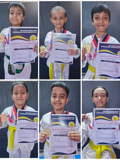 The results speak for themselves. I am proud to present some of our young champions from the 8th Inter-School Taekwondo Championship, each with their well-deserved medals and certificates.