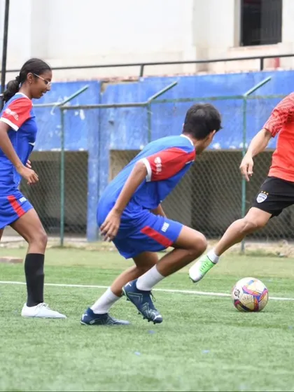 Even the captain, Sunil Chhetri, couldn't resist joining in for a kickabout with our Soccer Schools players.