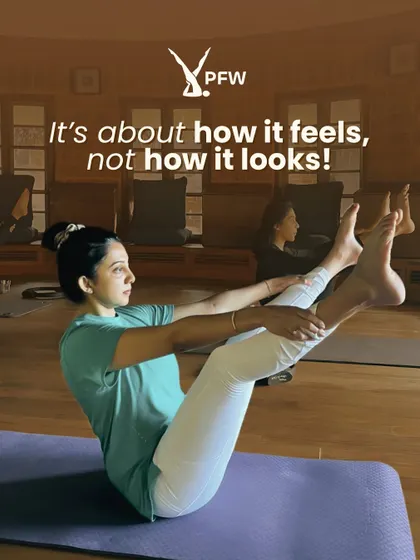 In Pilates, it is about how it feels, not how it looks. True mastery comes from embodying the principles of precision, control, and flow, not from mimicking a perfect image.