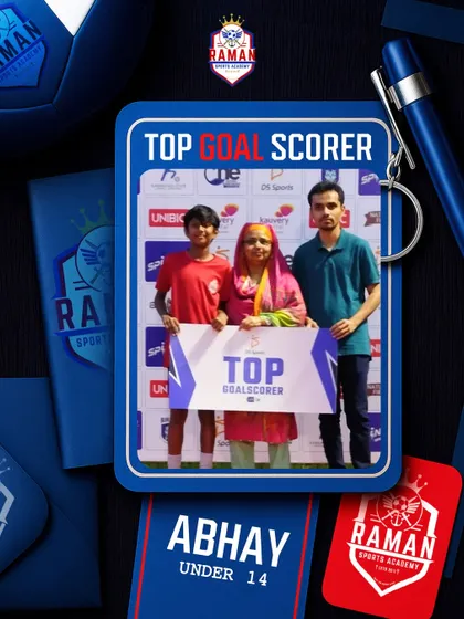 Our prolific goal scorer Abhay (Under 14), recognized as the Top Goal Scorer at the One Football Championship.