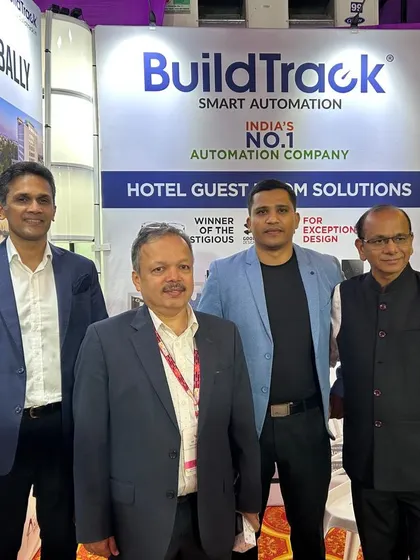 The BuildTrack team at our booth during the FHRAI Goa Annual Convention. We are proud to present our comprehensive guest room solutions to the top names in the Indian hospitality sector.