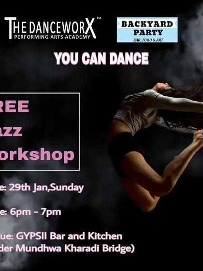 A free Jazz workshop in Pune. We love to connect with the local community and offer free classes to share the joy of dance.