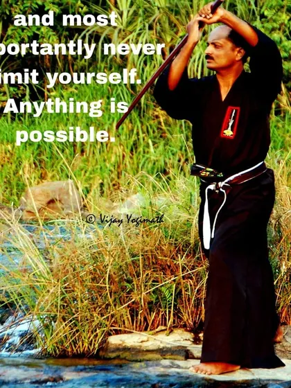 Practicing with the sword by the water connects me to the elements. This training is about finding flow and realizing that with focus, anything is possible.