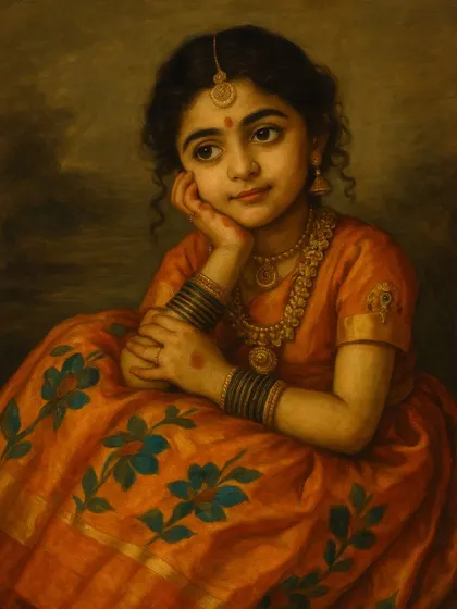 Inspired by the timeless elegance of Raja Ravi Varma paintings, I create fine art portraits that celebrate our culture. This session combines traditional attire and classic lighting to turn a photograph into a masterpiece.