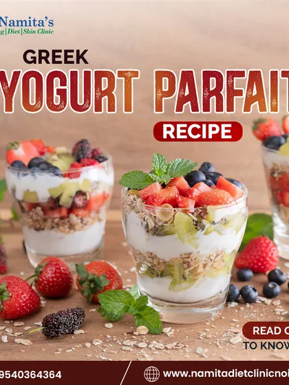 For a healthy and elegant dessert or breakfast, try this Greek Yogurt Parfait. Layering protein-rich Greek yogurt with fresh fruits and granola creates a balanced treat that satisfies your sweet cravings without compromising your diet.