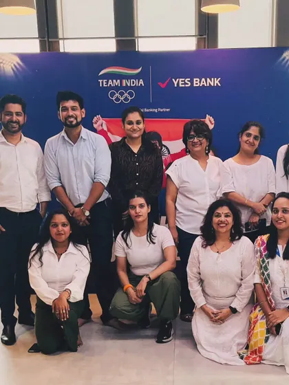 A proud group photo with some of the team from Yes Bank after our Independence Day celebration. It’s great to see companies investing in their employees' well-being.