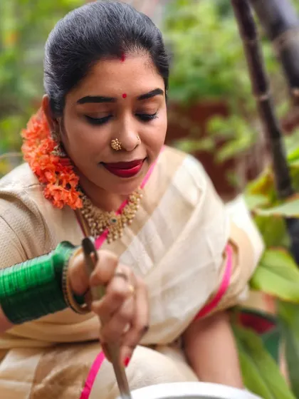 The act of stirring the pot during Pongal is symbolic of mixing joy and gratitude. I find immense peace in these simple, repetitive motions of festival cooking.