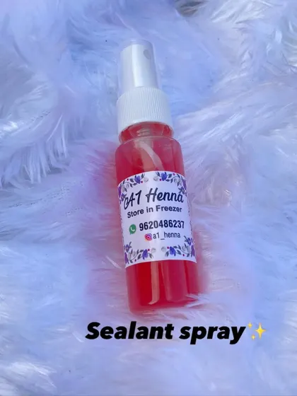 Protect your beautiful henna art with my Aftercare Sealant Spray. A quick spritz over your dried design helps lock in moisture, prevent smudging, and deepen the color for a more vibrant, long-lasting stain.