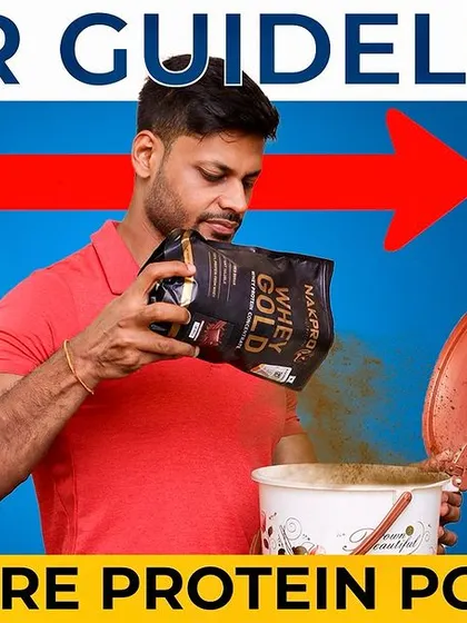 ICMR Guidelines: "No More Protein Powder". A promotional image for my video debunking the recent ICMR guidelines against protein supplements.