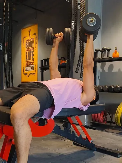 Building a strong chest with an incline dumbbell press. This exercise was a key part of my own transformation routine. It shows that achieving your dream physique is about focusing on fundamental strength movements with proper form.