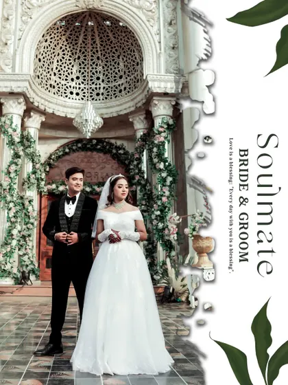 I have experience capturing the unique beauty of different wedding ceremonies. This portrait from a Christian wedding showcases the elegance of the white gown and the classic, timeless feel of the celebration.
