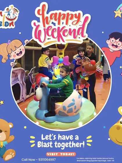Happy Weekend! Let's have a blast together. Our rides and play areas are ready for a weekend full of laughter and adventure.