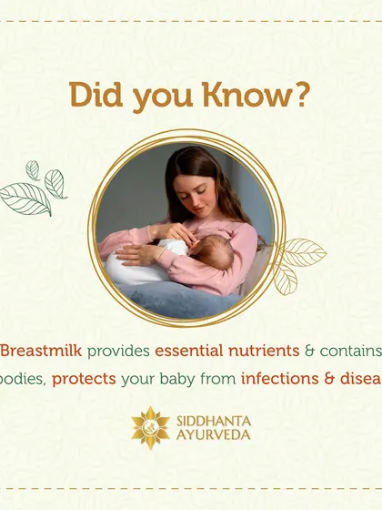 This informational graphic explains a core concept in child health. Breastmilk is nature's perfect food, providing vital nutrients and antibodies that protect a baby from infections and diseases.