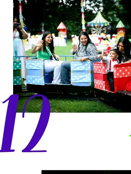 A mini train ride is a perfect addition to any carnival party, providing entertainment for both kids and adults.