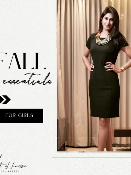 Fall essentials are all about cozy, stylish pieces that you can layer. This is the cover for my guide on fall must-haves for every girl, from knit dresses to the perfect boots.