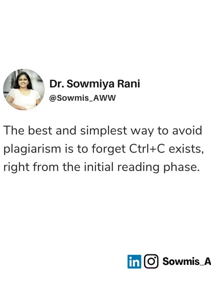 My simplest and best tip to avoid plagiarism: forget that Ctrl+C exists. Right from the initial reading phase, get into the habit of assimilating information and paraphrasing it in your own words.