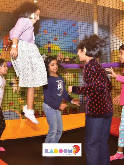 The pure bliss of jumping on a trampoline with friends. It's a great way for kids to have fun while getting some healthy exercise.