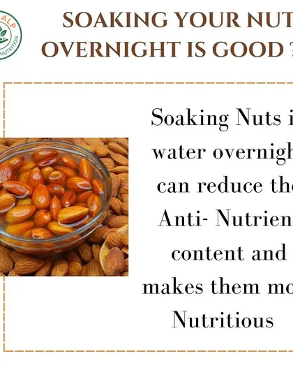 Did you know soaking nuts overnight makes them more nutritious? This simple step helps reduce anti-nutrients, making it easier for your body to absorb their valuable minerals.