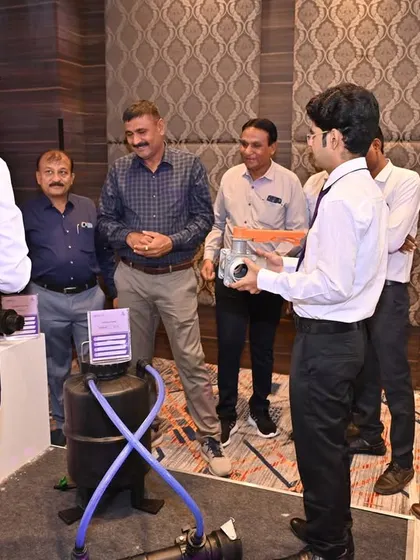 An interactive session at "Udgosh 2.0," where our technical experts answer questions from dealers and farmers about our smart irrigation products.
