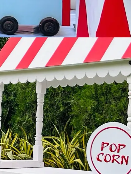 No carnival is complete without a popcorn machine. We include these small, authentic details to make the theme feel complete and immersive.