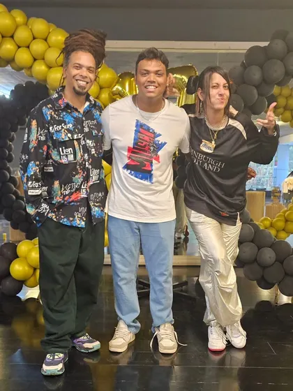 Founders Jeev and Sritheren with a team member at our 17th anniversary. We thank all our patrons, students, and well wishers for their support.