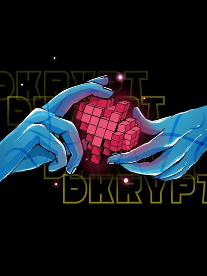 'Dkrypt da Heart' digital design, ready for merchandise. This piece is about the constant journey of figuring out what you want in life.
