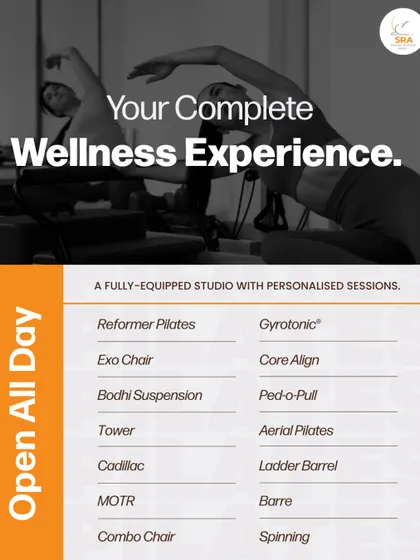 We offer a complete wellness experience in a fully-equipped studio with personalized sessions. From Reformer Pilates and Gyrotonic® to Barre and Spinning, we provide a balanced variety of workouts.