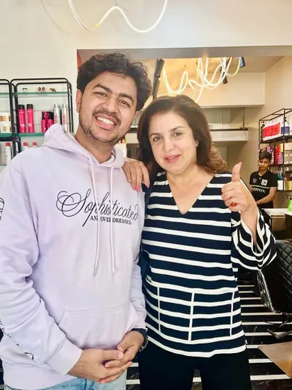 The wonderful Farah Khan visited my salon for a stunning cut and color. It's always an honor to have such incredible talent in my chair.