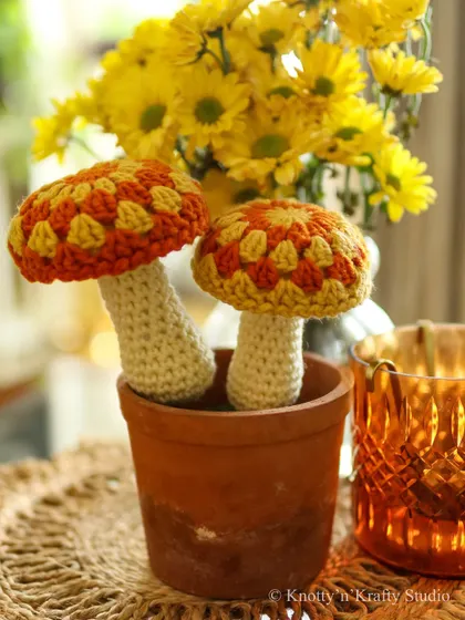 These crochet mushrooms are so perfect for creating that cozy, woodland autumn vibe.