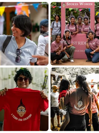 Showcasing our popular SpokesWomen and SpokesMen tees. This collage captures the pride and spirit of our community members and volunteers.