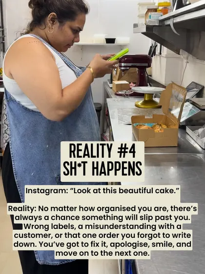 Reality #4: Sh*t happens. No matter how organized you are, things go wrong. You just have to fix it, apologize, smile, and move on to the next one.