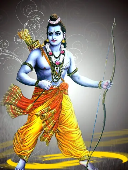Lord Rama is the master of knowledge and dharma. He is like a divine doctor who can destroy the disease of worldly suffering.