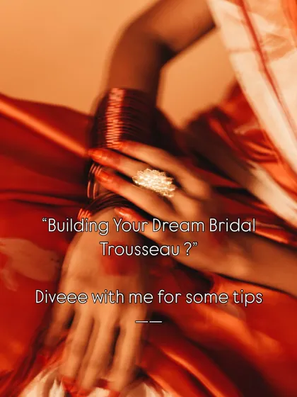 Building your dream bridal trousseau? It's about curating a collection of pieces that tell your story. We help you move beyond "one-time wear" outfits to build a wardrobe you'll cherish forever.