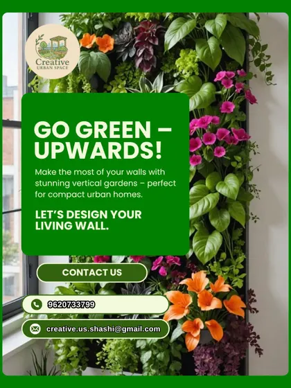 No space for a garden? I say, go upwards! A vertical garden, or living wall, is the perfect solution for urban homes. It acts as a stunning piece of living art, purifies the air, and brings vibrant nature to your walls without taking up floor space.