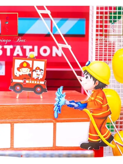 Another detail from the fire station dessert table.