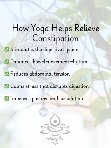 Learn how yoga helps relieve constipation by stimulating the digestive system, enhancing bowel movement rhythm, and calming stress that disrupts digestion.