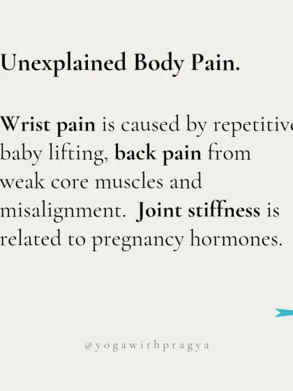 Many postpartum symptoms are dismissed as "normal," but they shouldn't be. Unexplained body pain, such as wrist pain from lifting the baby or back pain from a weak core, are signs that your body needs targeted support and healing.