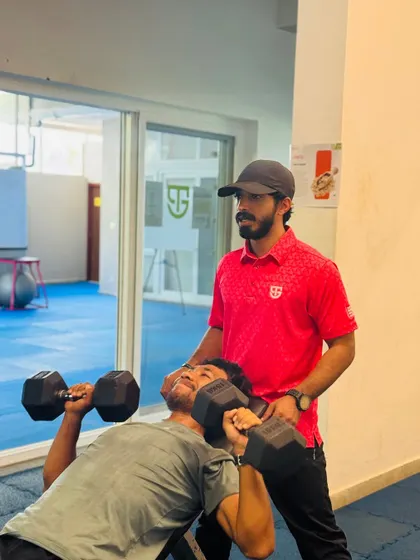 Coach Sanjay Sajan, another of our Strength & Conditioning Experts, brings a calm, focused approach. He is the brain behind our strength sessions, meticulously planning and observing to help athletes grow stronger the right way.