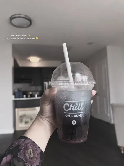 A "Chill on the Run" drink, a small moment from my day.