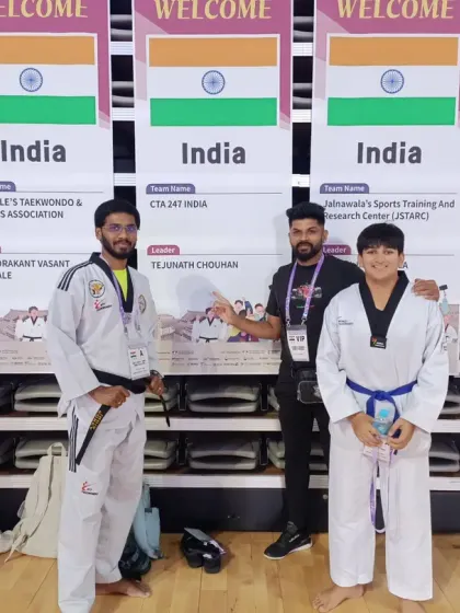 Proudly representing India with my students.