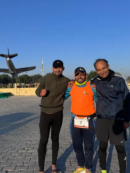 Our runners at the Jaisalmer War Museum, paying their respects before taking on The Border Race.
