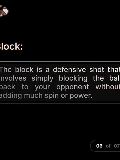 The block is a crucial defensive skill. I teach players how to absorb the power of an opponent's attack and redirect the ball with precision.